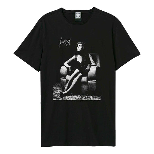 Black - Front - Amplified Unisex Adult Queen Of Camden Amy Winehouse T-Shirt