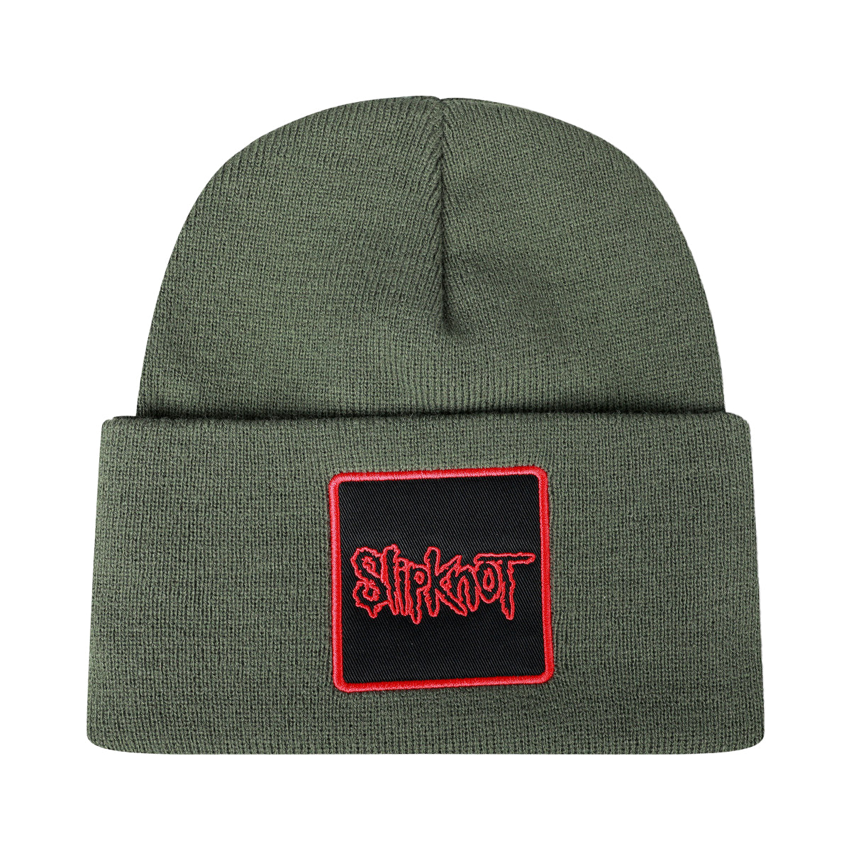 Olive - Back - Amplified Slipknot Logo Beanie