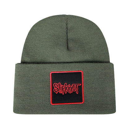 Olive - Back - Amplified Slipknot Logo Beanie