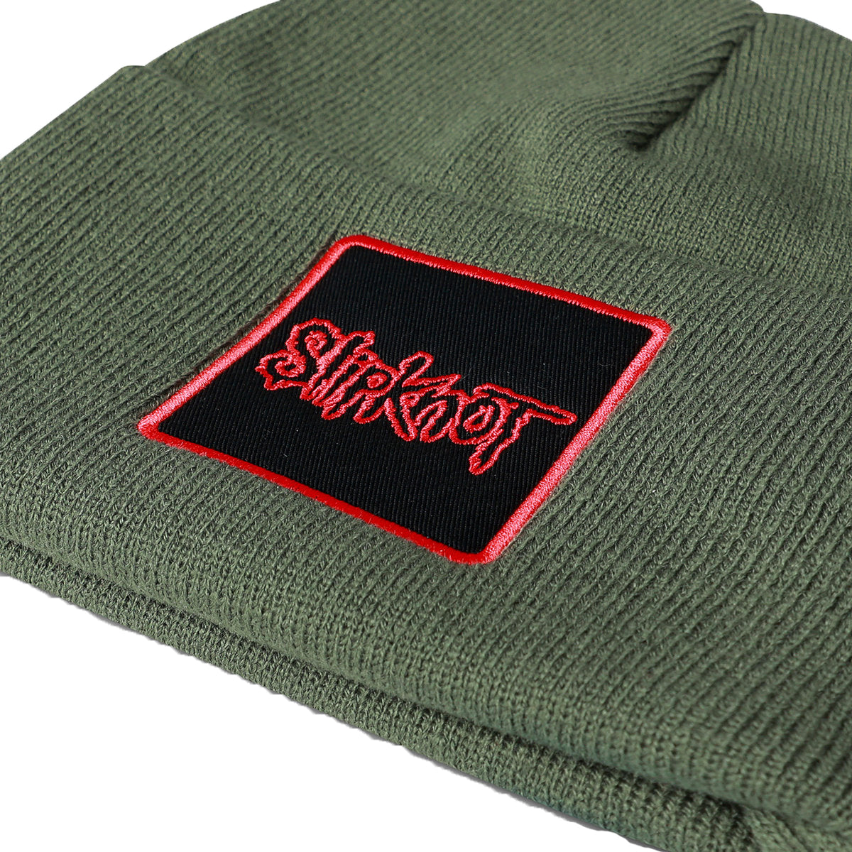 Olive - Side - Amplified Slipknot Logo Beanie