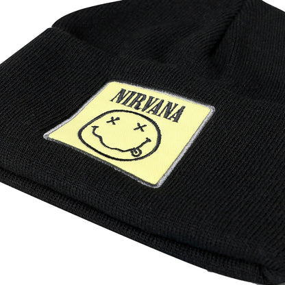 Black - Back - Amplified Nirvana Logo Beanie