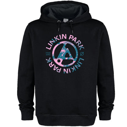 Black - Front - Amplified Unisex Adult From Zero Camo Spill Linkin Park Hoodie
