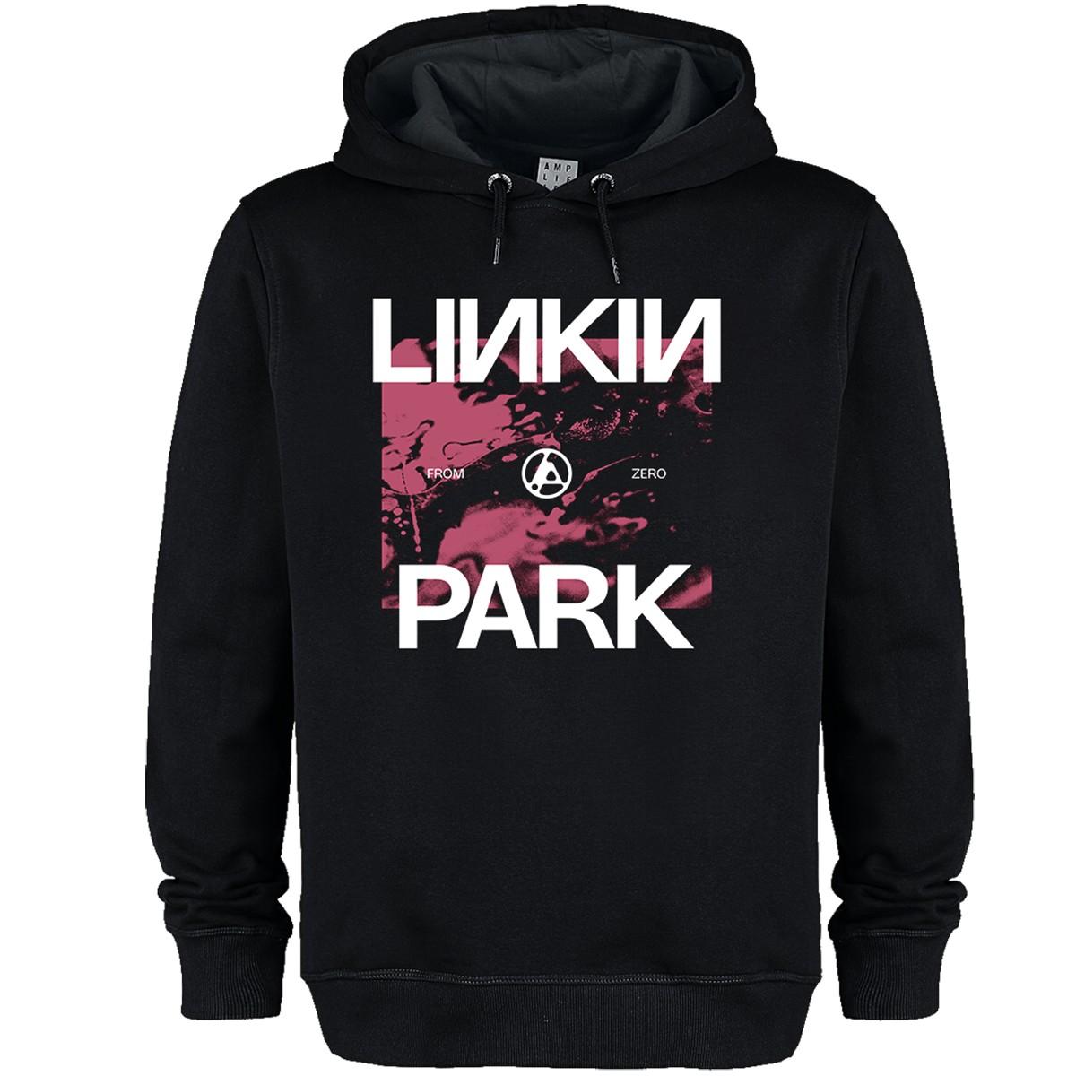 Black - Front - Amplified Unisex Adult From Zero Camo Spill Linkin Park Hoodie