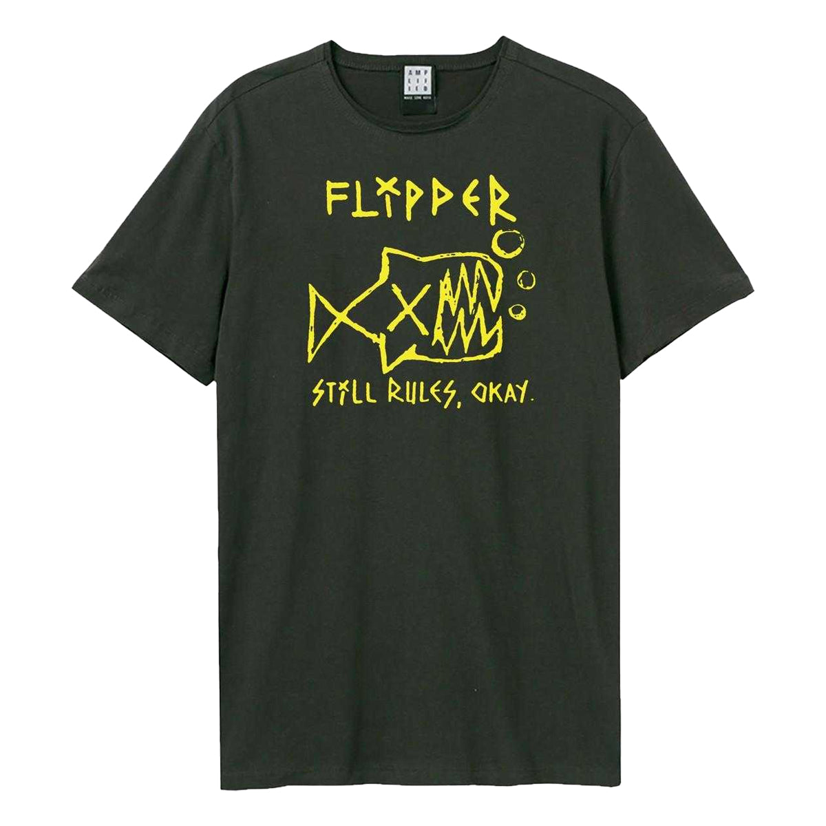 Charcoal - Front - Amplified Unisex Adult Still Rules Flipper T-Shirt
