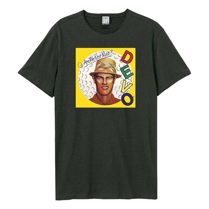 Charcoal - Front - Amplified Unisex Adult Are We Not Men DEVO T-Shirt