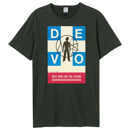 Charcoal - Front - Amplified Unisex Adult Duty Now For The Future DEVO T-Shirt