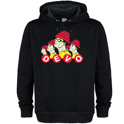 Black - Front - Amplified Unisex Adult Colour With Dancing Letters DEVO Hoodie