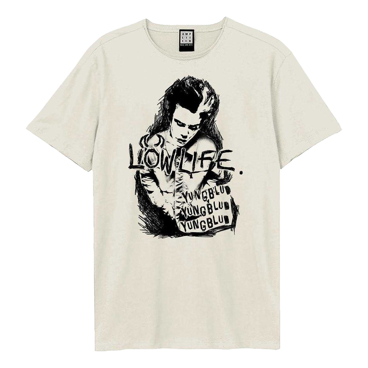 Vintage White - Front - Amplified Unisex Adult Graffiti Yungblud T-Shirt