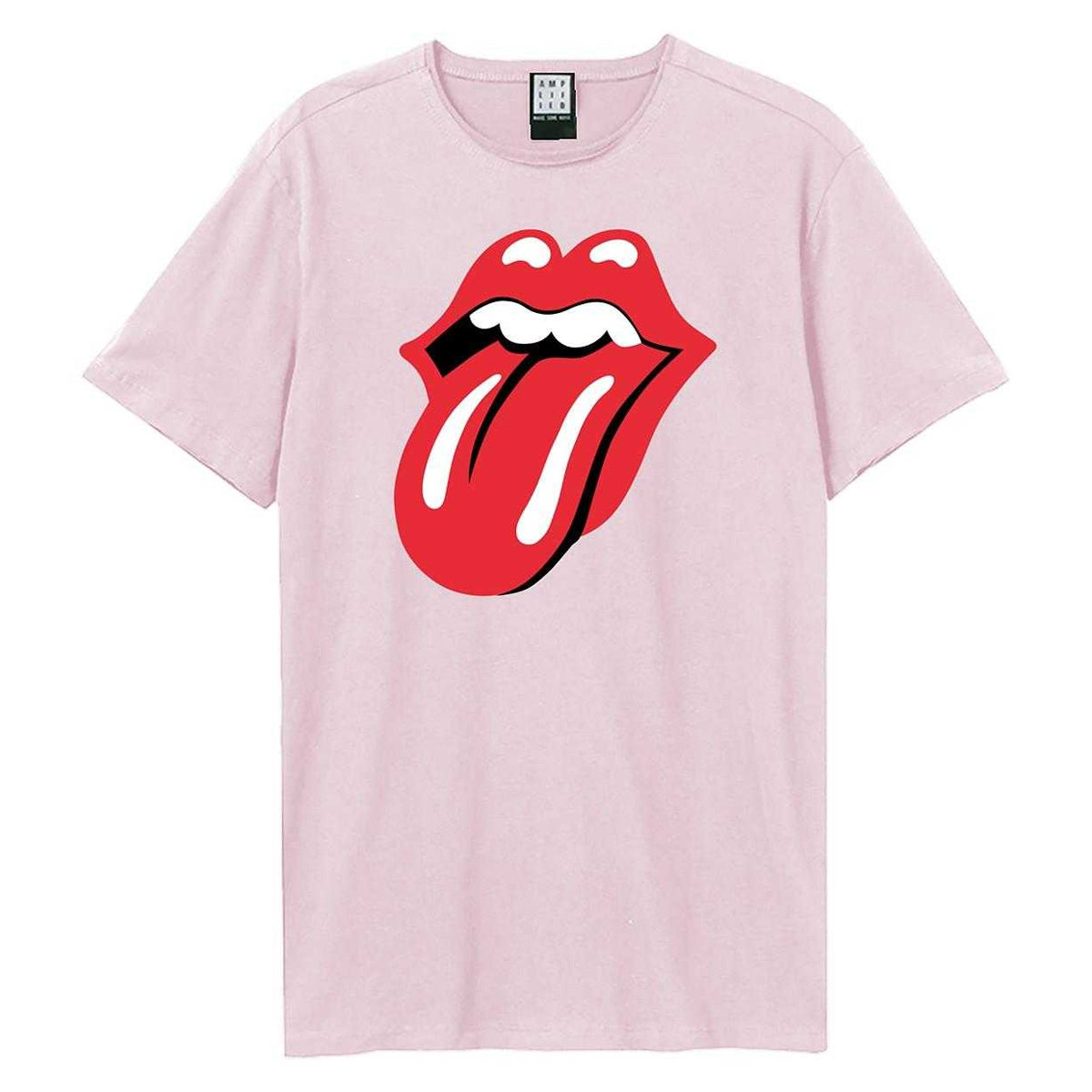 Pink 182 - Front - Amplified Unisex Adult Tongue The Rolling Stones T-Shirt