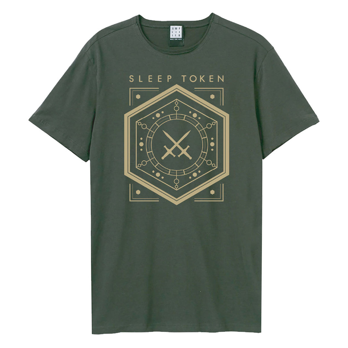 Charcoal - Front - Amplified Unisex Adult Emergence Feathered Host Sleep Token T-Shirt