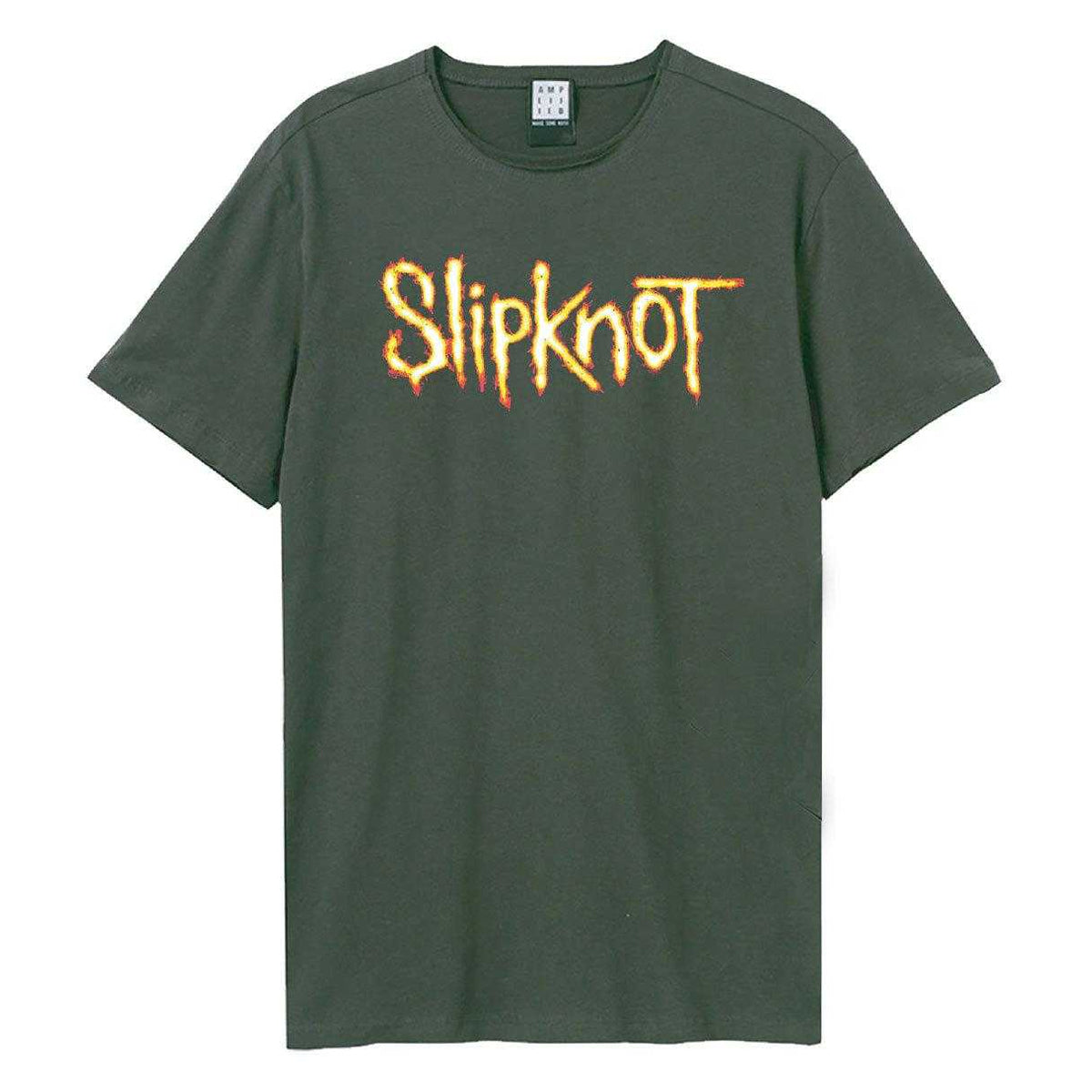 Charcoal - Front - Amplified Unisex Adult Glowing Faces Slipknot T-Shirt
