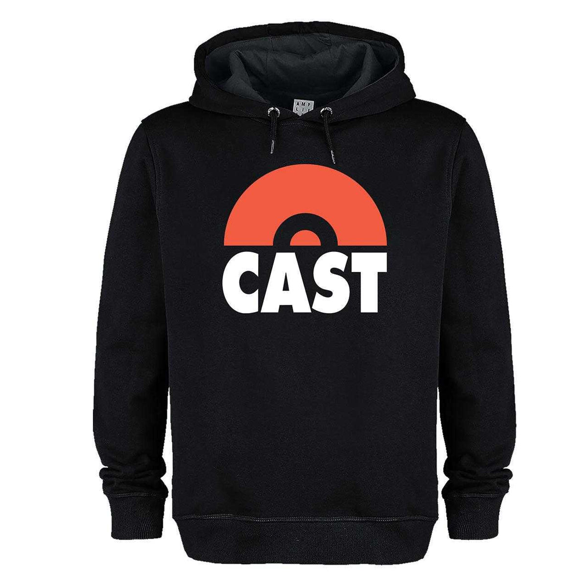 Black-Red - Front - Amplified Unisex Adult Cast Logo Hoodie