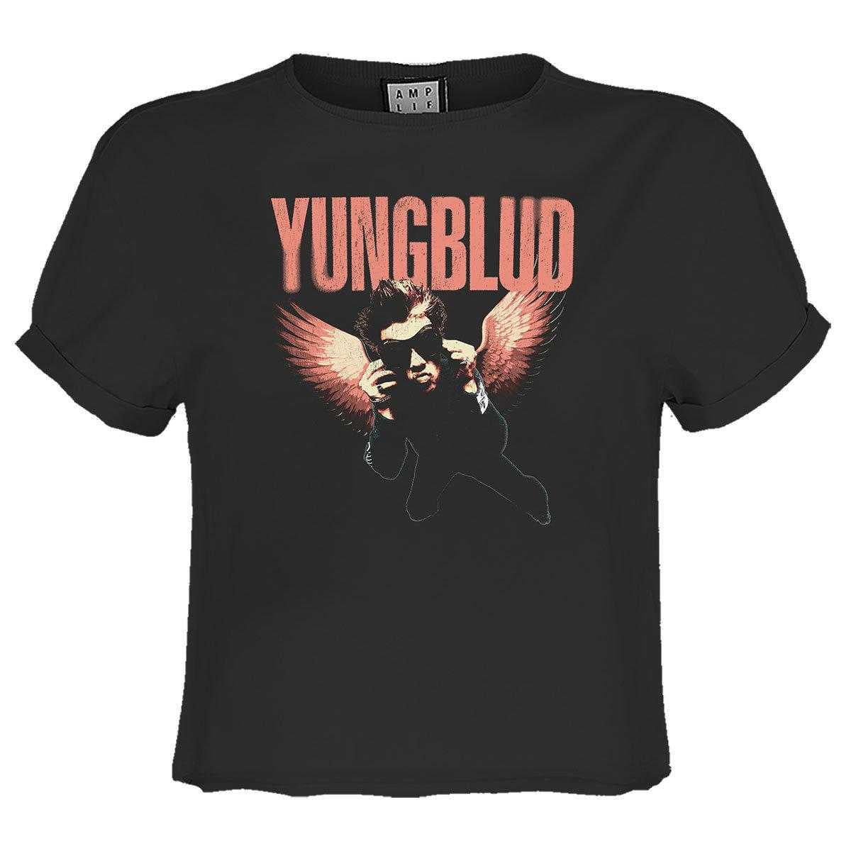 Charcoal - Front - Amplified Womens-Ladies Wings Yungblud Crop Top
