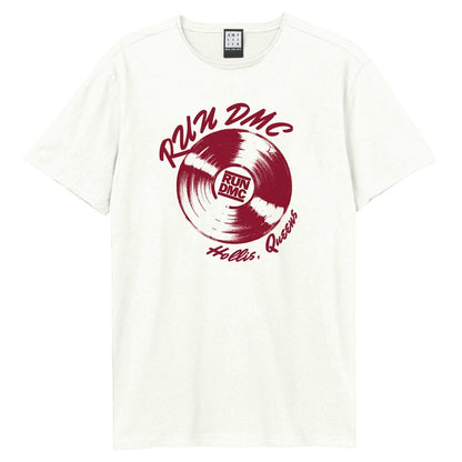 Vintage White - Front - Amplified Unisex Adult Record Run DMC T-Shirt