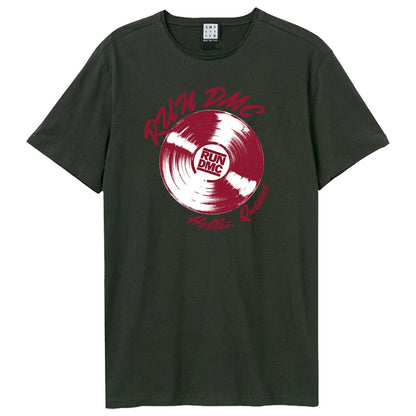 Charcoal - Front - Amplified Unisex Adult Record Run DMC T-Shirt