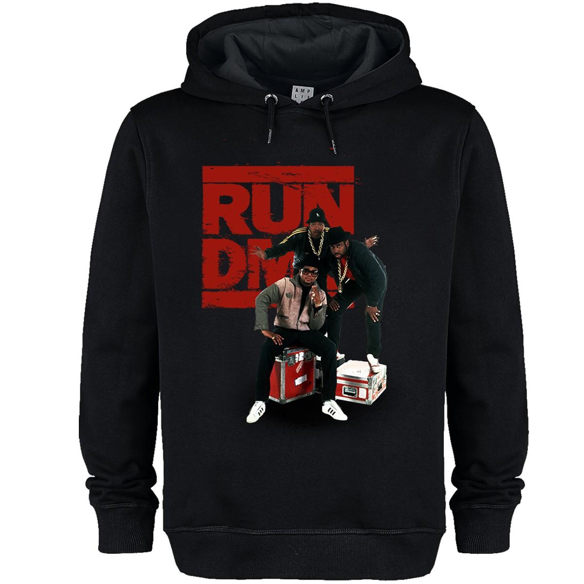 Black - Front - Amplified Unisex Adult Crate Run DMC Hoodie