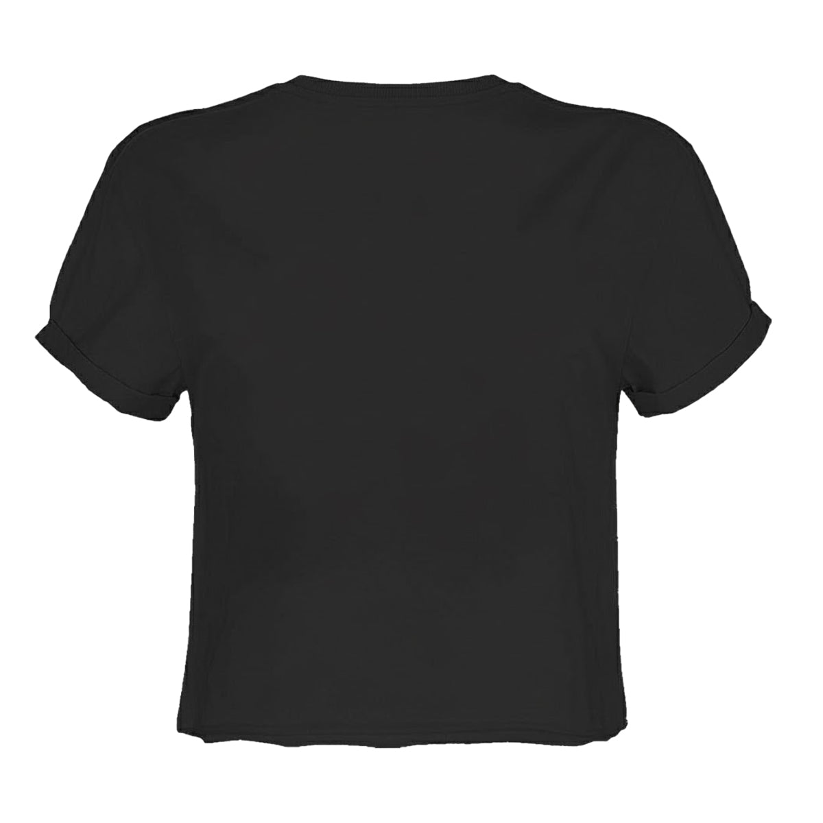 Charcoal - Back - Amplified Womens-Ladies King Of Rock Run DMC Crop Top