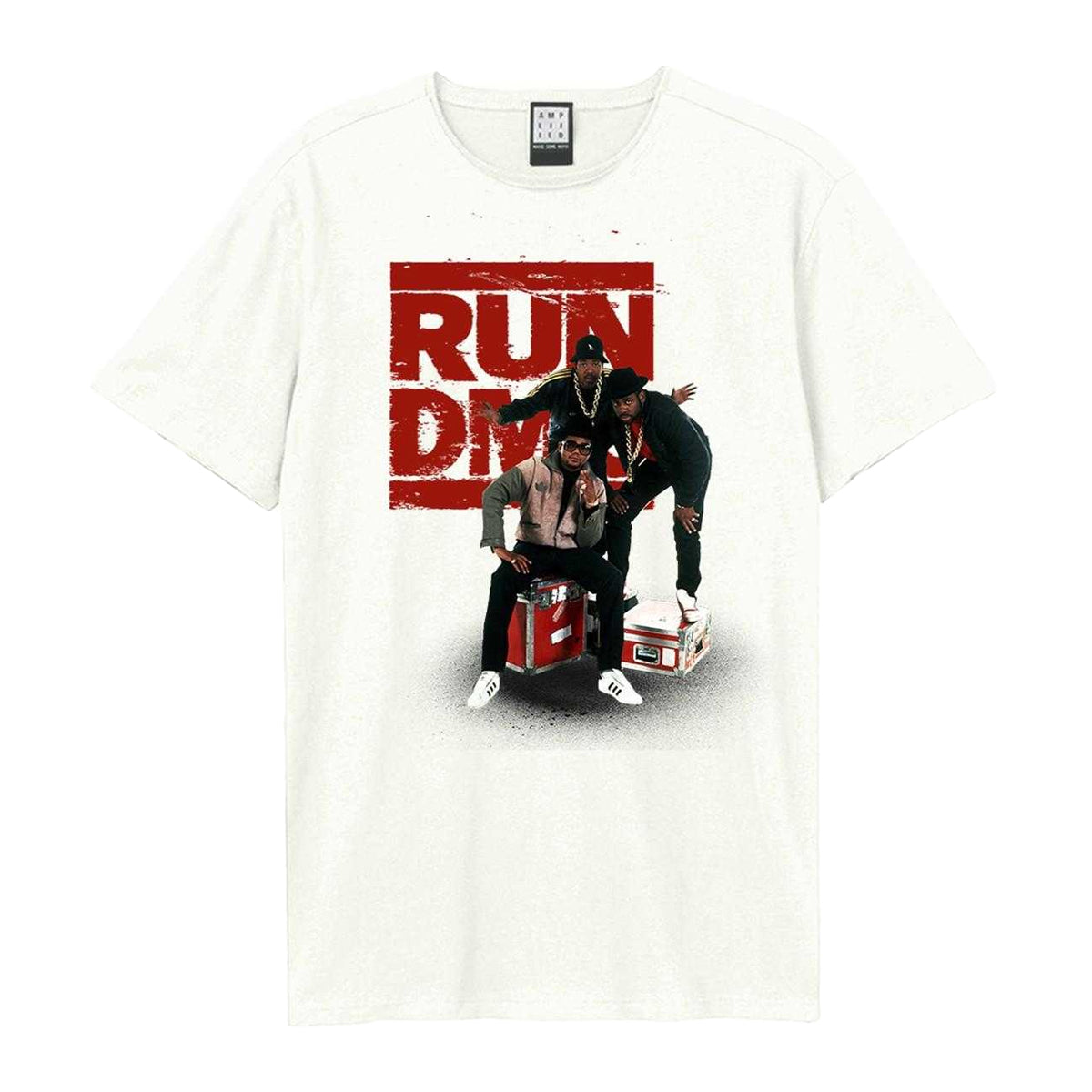 Vintage White - Front - Amplified Unisex Adult Crate Run DMC T-Shirt