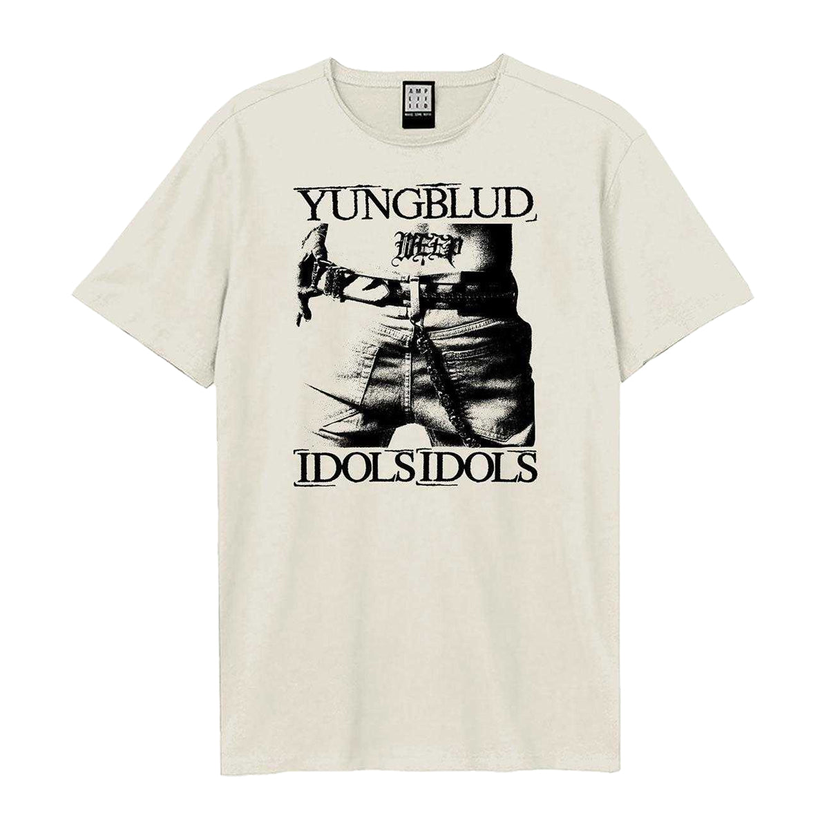 Vintage White - Front - Amplified Unisex Adult Bootleg Yungblud T-Shirt