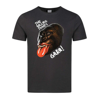 Charcoal - Front - Amplified Unisex Adult Grrr The Rolling Stones T-Shirt