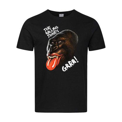 Black - Front - Amplified Unisex Adult Grrr The Rolling Stones T-Shirt