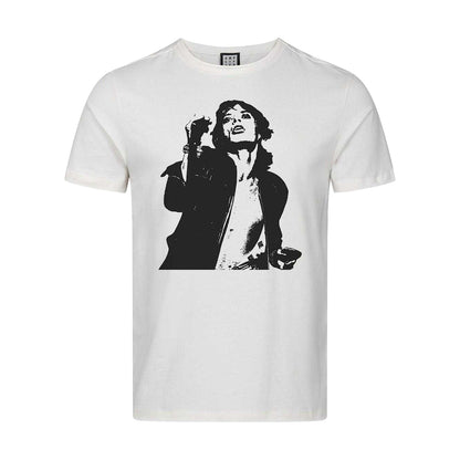 Vintage White - Front - Amplified Unisex Adult Mick The Rolling Stones T-Shirt