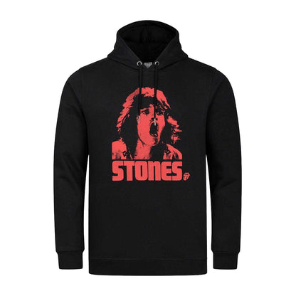 Black - Front - Amplified Unisex Adult Mick Photo Stones The Rolling Stones Hoodie