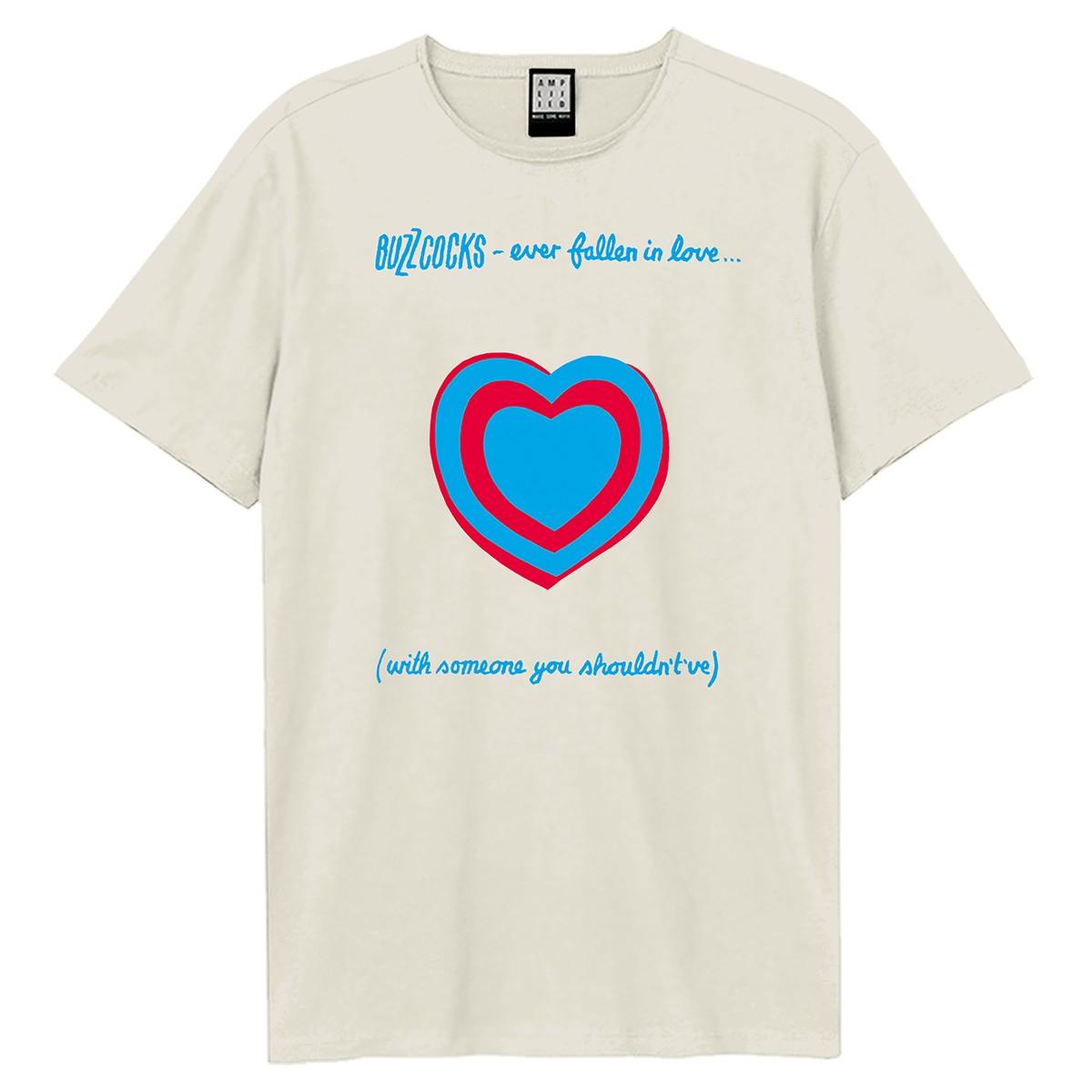 Vintage White - Front - Amplified Unisex Adult Fallen In Love Buzzcocks T-Shirt