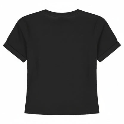 Charcoal - Back - Amy Winehouse Womens-Ladies Heart Frame Crop Top