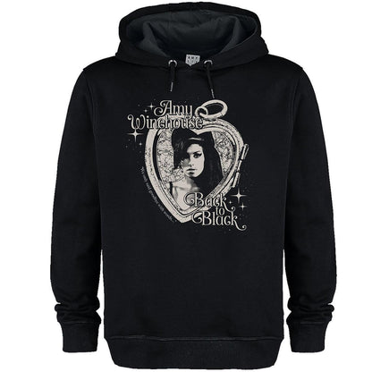 Black - Front - Amy Winehouse Unisex Adult Heart Frame Hoodie