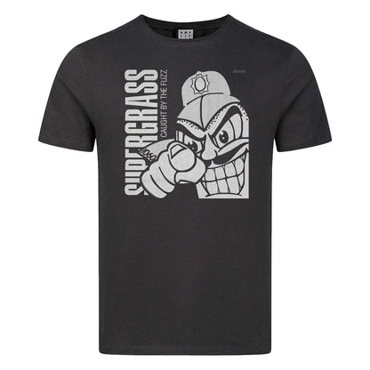 Charcoal - Front - Amplified Unisex Adult Fuzz Supergrass T-Shirt