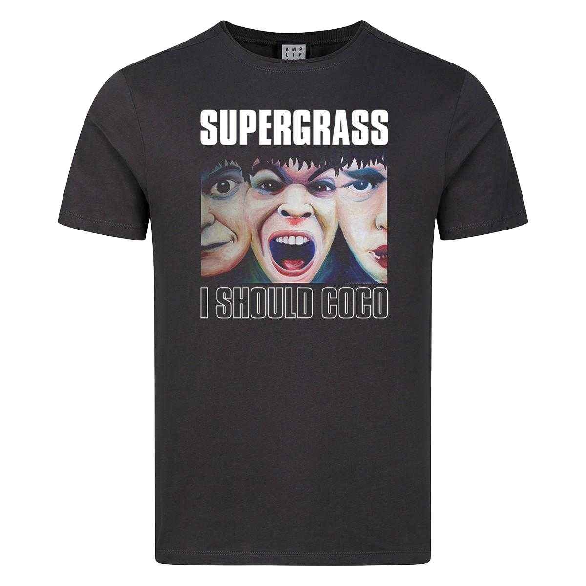 Charcoal - Front - Amplified Unisex Adult I Should Coco Supergrass T-Shirt