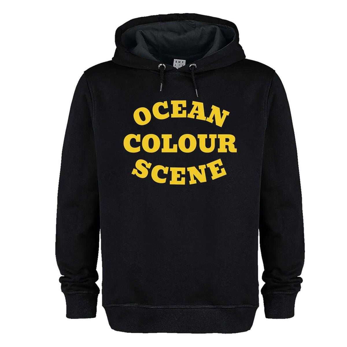 Black - Front - Amplified Unisex Adult Ocean Colour Scene Logo Hoodie