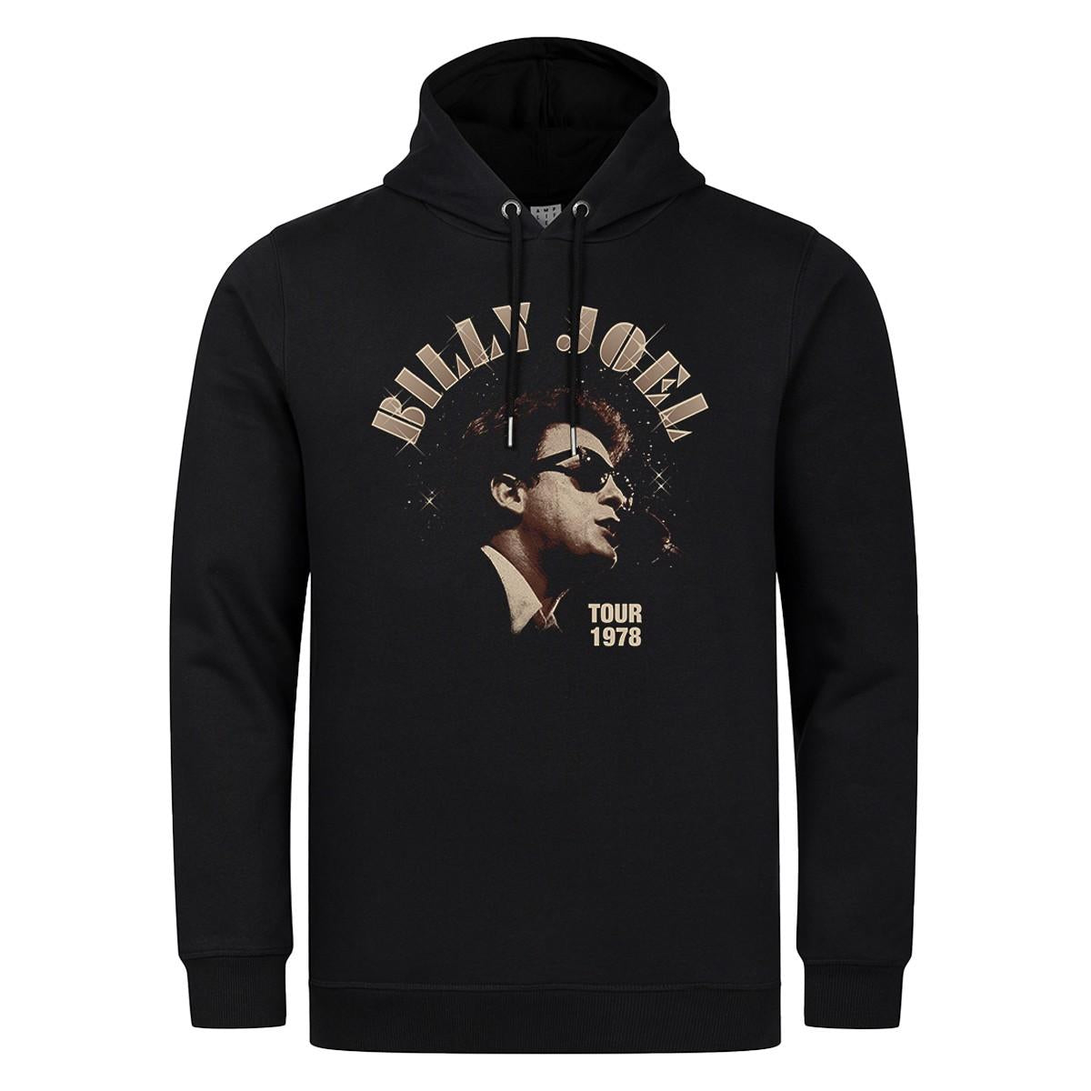 Black - Front - Amplified Unisex Adult Tour 1978 Billy Joel Hoodie