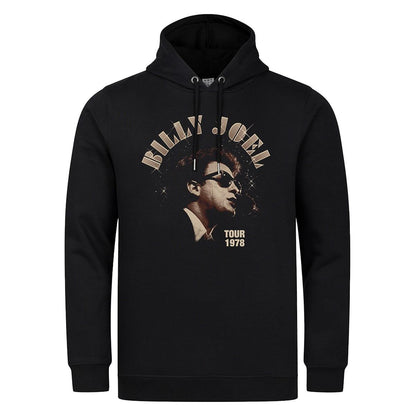 Black - Front - Amplified Unisex Adult Tour 1978 Billy Joel Hoodie