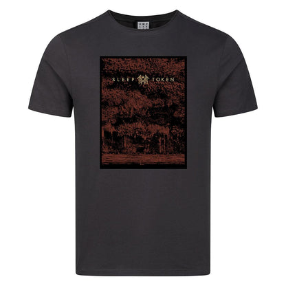 Charcoal - Front - Amplified Unisex Adult Flamingo Sleep Token T-Shirt