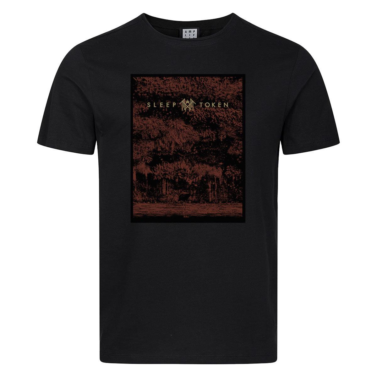 Black - Front - Amplified Unisex Adult Flamingo Sleep Token T-Shirt