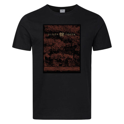 Black - Front - Amplified Unisex Adult Flamingo Sleep Token T-Shirt
