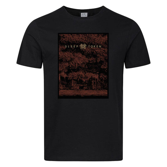 Black - Front - Amplified Unisex Adult Flamingo Sleep Token T-Shirt