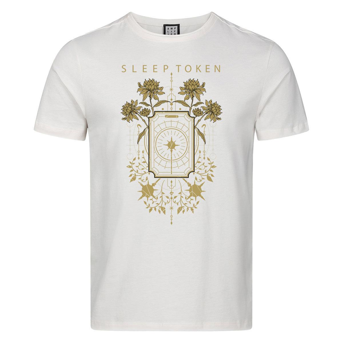 Vintage White - Front - Amplified Unisex Adult Caramel Floral Sleep Token T-Shirt