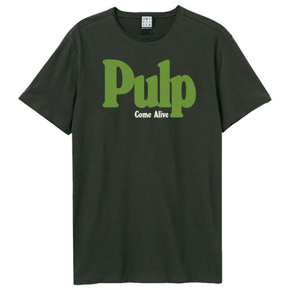 Charcoal - Front - Amplified Unisex Adult Come Alive Pulp T-Shirt
