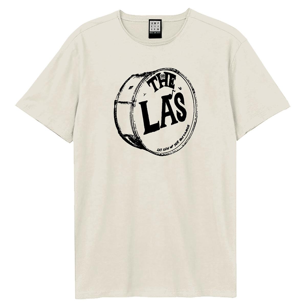 White - Front - Amplified Unisex Adult Drum The La´s T-Shirt
