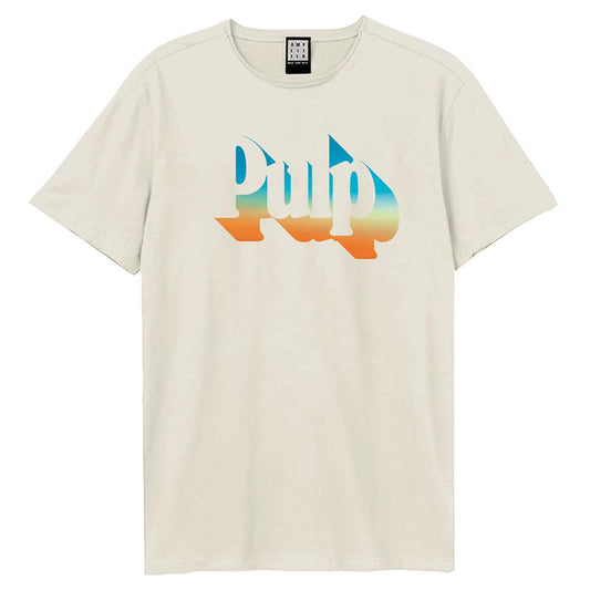 Vintage White - Front - Amplified Unisex Adult Gradient Pulp T-Shirt