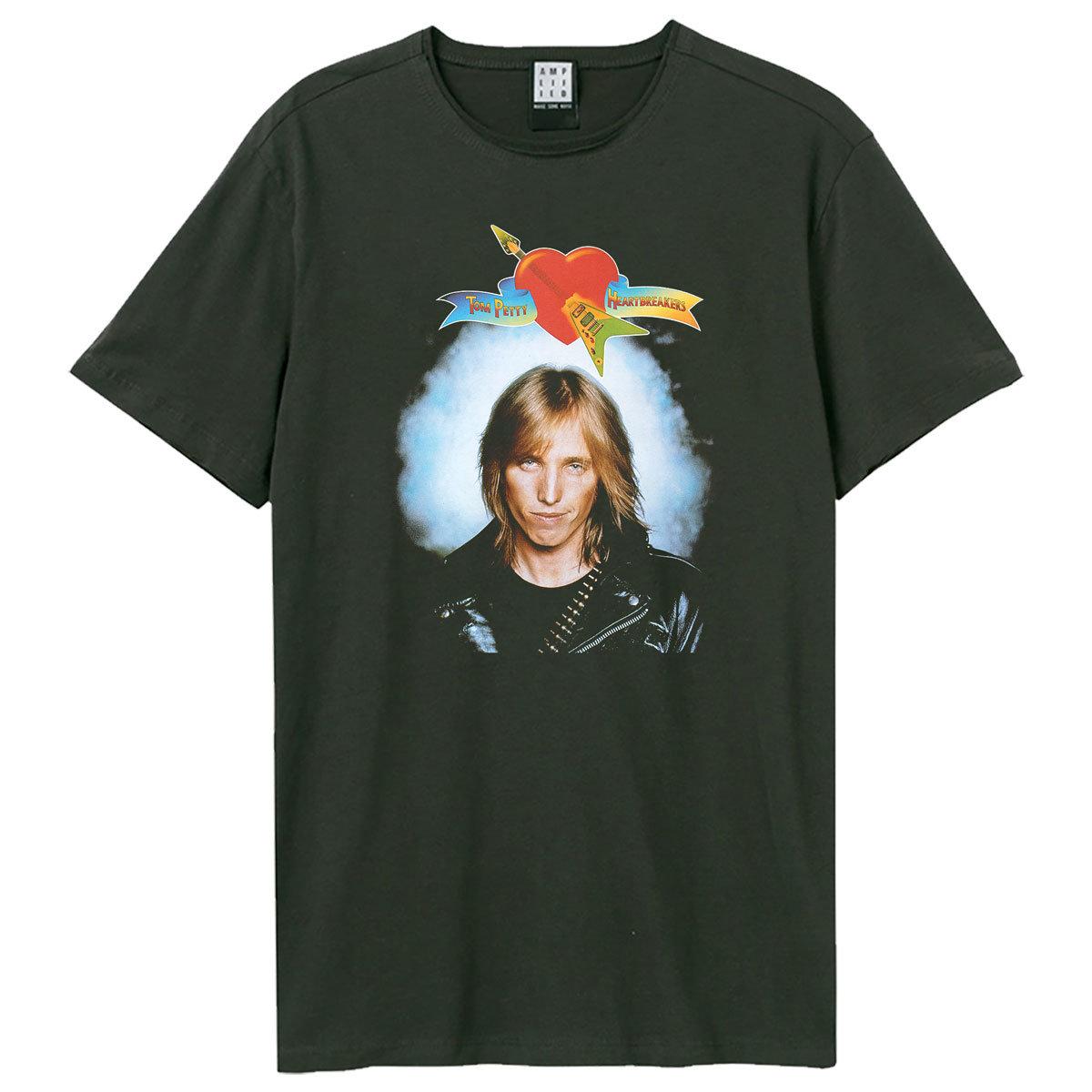 Charcoal - Front - Amplified Unisex Adult First Album Tom Petty & The Heartbreakers T-Shirt