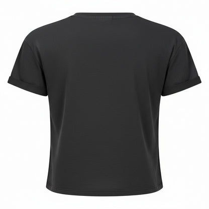 Charcoal - Back - Amplified Womens-Ladies Under My Skin Avril Lavigne Crop Top