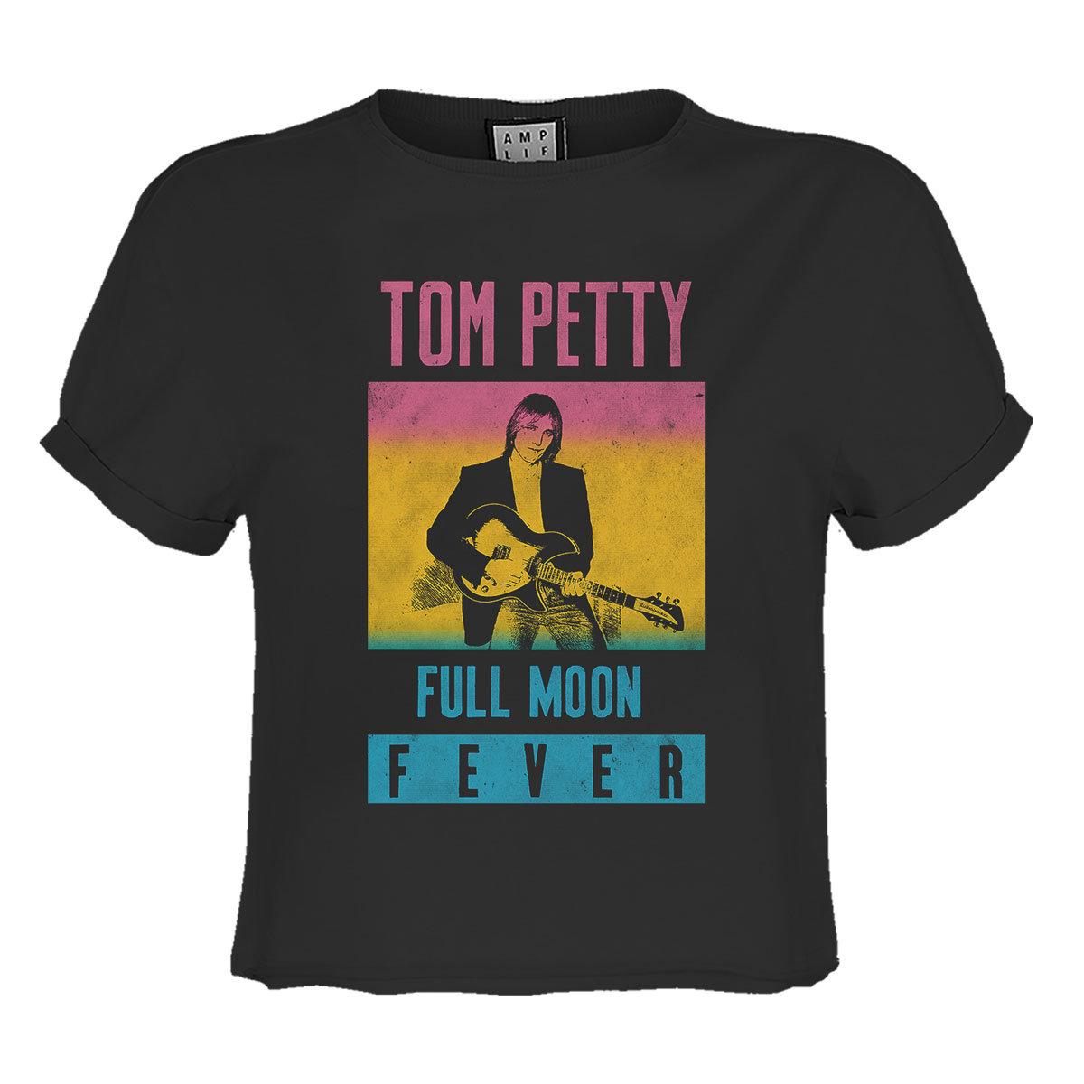 Charcoal - Front - Amplified Womens-Ladies Full Moon Fever Tom Petty & The Heartbreakers Crop Top