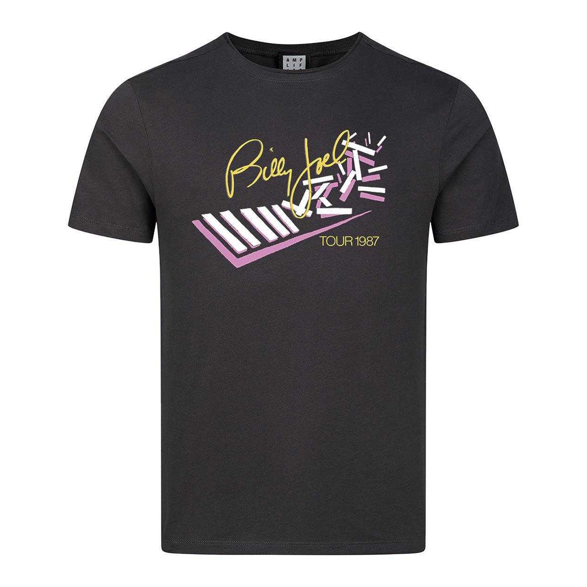 Charcoal - Front - Amplified Unisex Adult Tour 1987 Billy Joel T-Shirt
