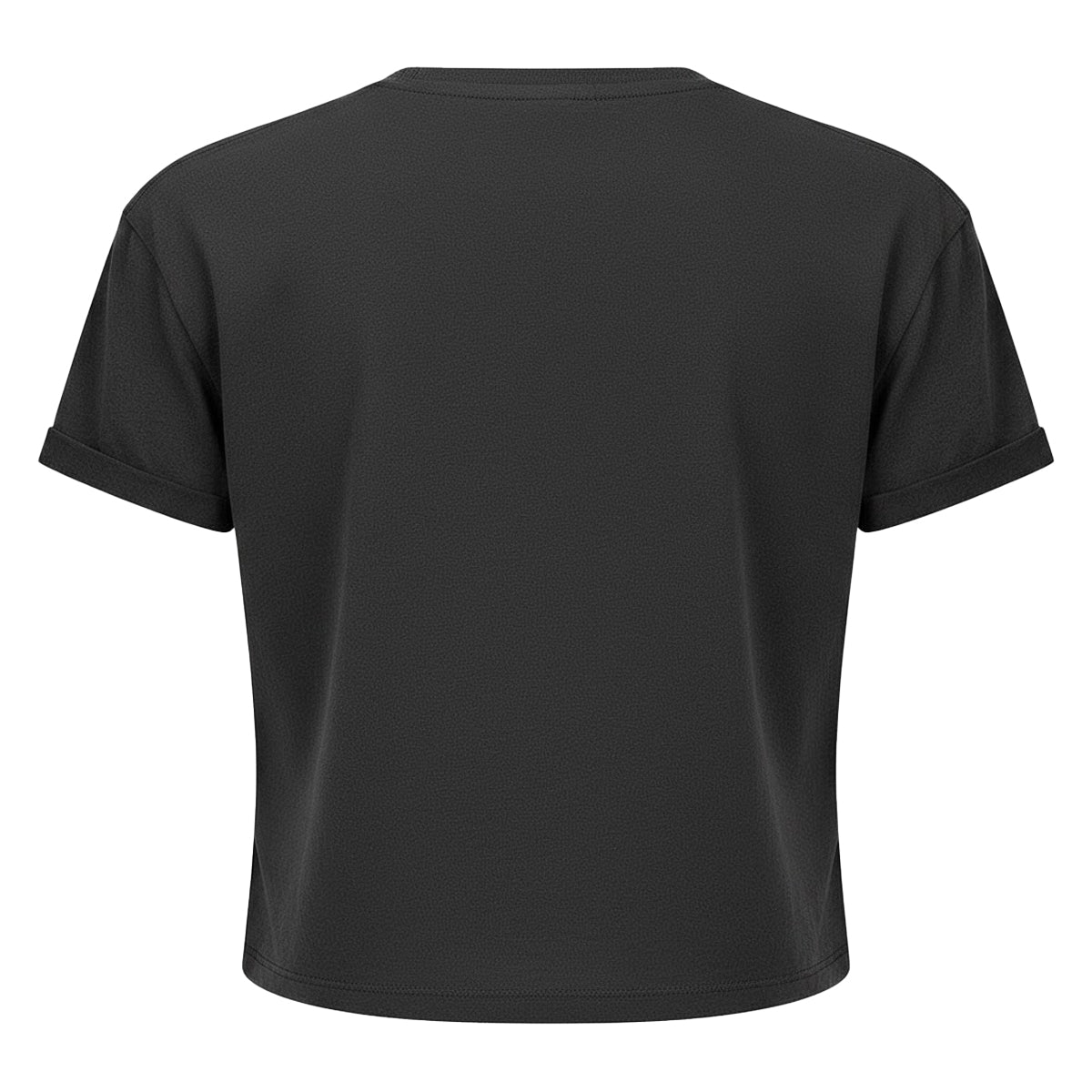 Charcoal - Back - Amplified Womens-Ladies Tour 1987 Billy Joel Crop Top