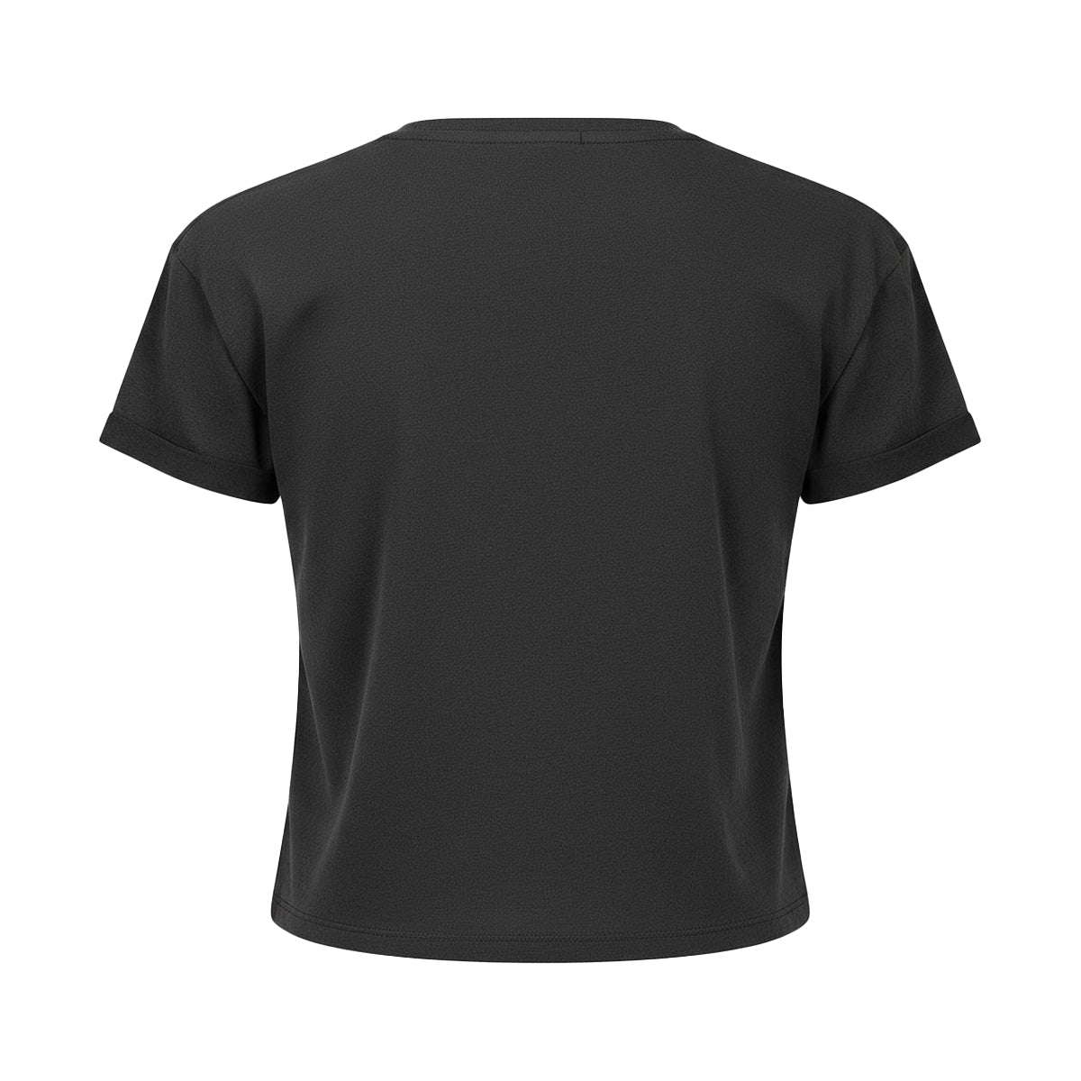Charcoal - Back - Amplified Womens-Ladies Under My Boots Avril Lavigne Crop Top