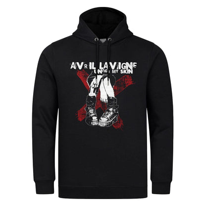 Black - Front - Amplified Unisex Adult Under My Skin Boots Hoodie